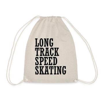 Long Track Speed Skating Funny Speed Skater - Drawstring Bag - nature - Front