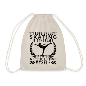 J’aime le patinage de vitesse Citation de patinage de vitesse - Sac de sport léger - nature - Devant