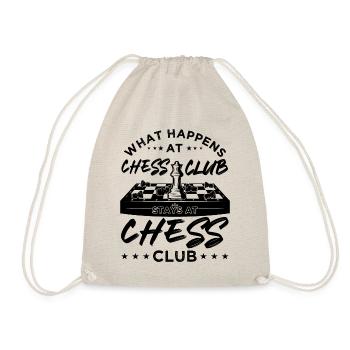 What Happens At Chess Club Stays At Chess Club - Drawstring Bag - nature - Front