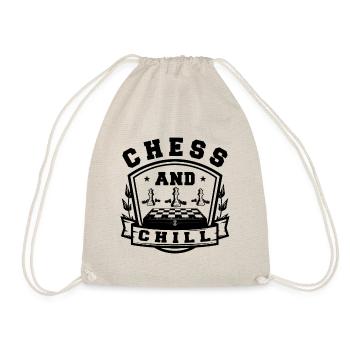 Chess And Chill Funny Chess Player Quotes - Turnbeutel - Natur - Vorne