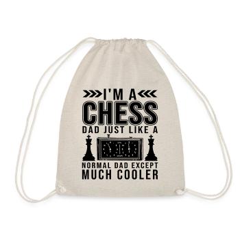Cool Chess Dad Funny Chess Player Quotes - Drawstring Bag - nature - Front