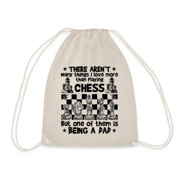 Dad Playing Chess Funny Chess Lover Quotes - Turnbeutel - Natur - Vorne