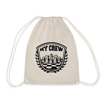 My Crew Funny Chess Pieces Nerd Fan Quotes - Drawstring Bag - nature - Front