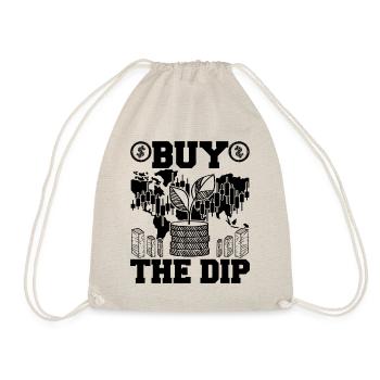 Buy The Dip Funny Trader Quote - Drawstring Bag - nature - Front