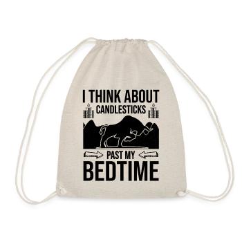 I Think About Candlesticks Stock Forex Trader - Drawstring Bag - nature - Front