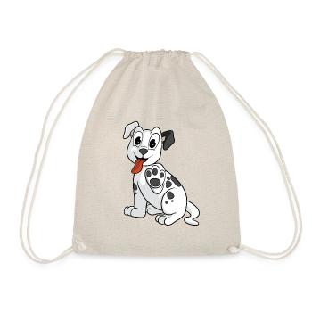 Mignon chien tacheté lève la patte - Sac de sport léger - nature - Devant