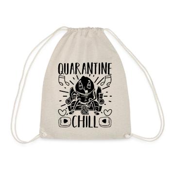 Quarantine And Chill Funny Social Distancing - Drawstring Bag - nature - Front