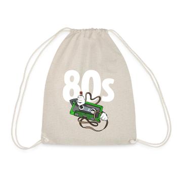 Costume de cassette de fête des années 80 - années 80 - Sac de sport léger - nature - Devant