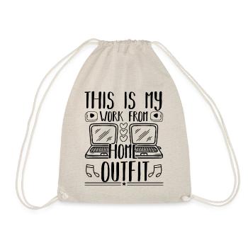 This Is My Work From Home Outfit Home Office Humor - Drawstring Bag - nature - Front