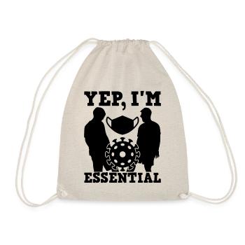 Yep I'm Essential Funny Essential Worker Employee - Turnbeutel - Natur - Vorne