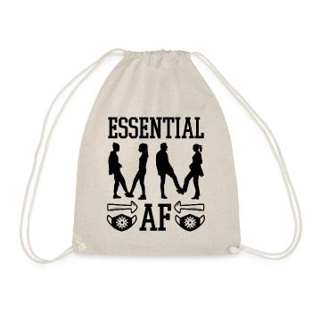 Essential AF Funny Essential Employee Humor - Turnbeutel - Natur - Vorne