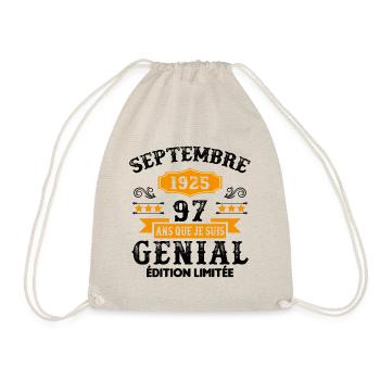 97 Ans Anniversaire Vintage Né(e) Septembre 1925 - Sac de sport léger - nature - Devant