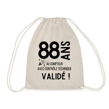 88 ans validé - Sac de sport léger - nature - Devant