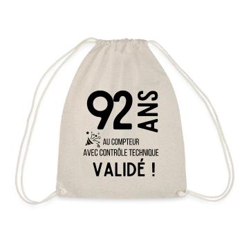 92 ans validé - Sac de sport léger - nature - Devant