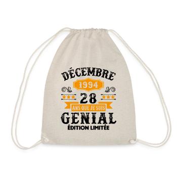 28 Ans Anniversaire Vintage Né(e) en Décembre 1994 - Sac de sport léger - nature - Devant