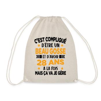 Beau gosse et d'avoir 28 ans Cadeau d'anniversaire - Sac de sport léger - nature - Devant