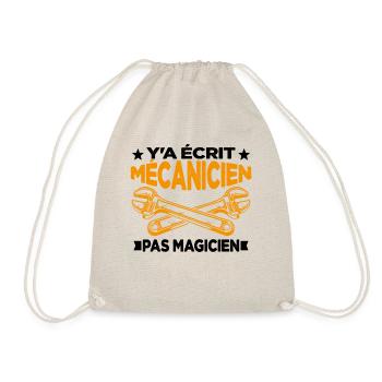 Y'a écrit Mécanicien Pas Magicien Cadeau Homme - Sac de sport léger - nature - Devant