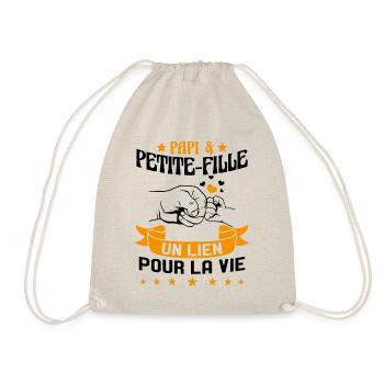 Papi & Petite Fille Grand Père Papy Cadeau - Sac de sport léger - nature - Devant