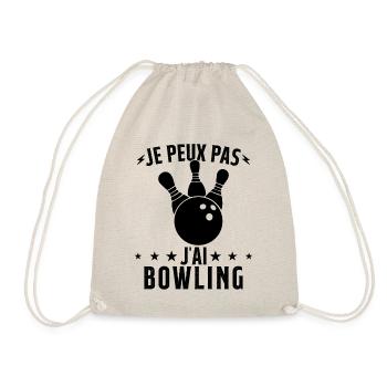 Je Peux Pas J'ai Bowling - Sac de sport léger - nature - Devant