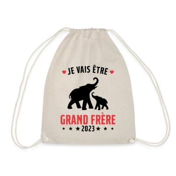 Je Vais Être Grand Frère en 2023 - Sac de sport léger - nature - Devant