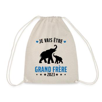 Je Vais Être Grand Frère en 2023 - Sac de sport léger - nature - Devant