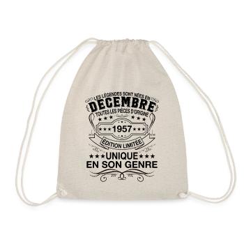 Les légendes sont nées en Décembre 1957 - Sac de sport léger - nature - Devant