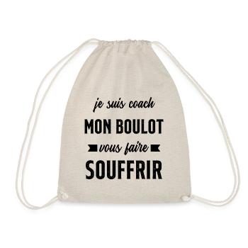 Je suis coach mon boulot vous faire souffrir - Sac de sport léger - nature - Devant