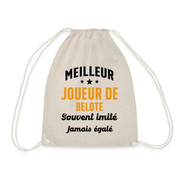 Jamais égalé meilleur Joueur de Belote Cadeau - Sac de sport léger - nature - Devant