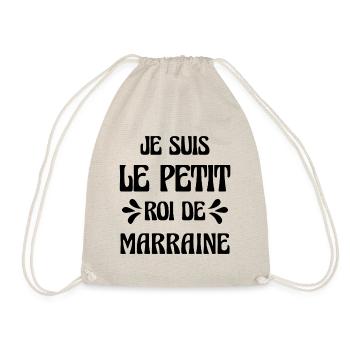 Petit Roi de Marraine Cadeau Humour Personnalisé - Sac de sport léger - nature - Devant