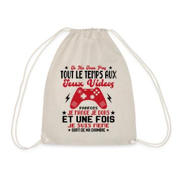 Je ne joue pas tout le temps aux jeux vidéos - Sac de sport léger - nature - Devant