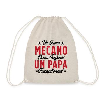 Mécano Papa Cadeau Drôle Fête Des Pères Garagiste - Sac de sport léger - nature - Devant