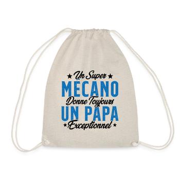 Mécano Papa Cadeau Drôle Fête Des Pères Garagiste - Sac de sport léger - nature - Devant
