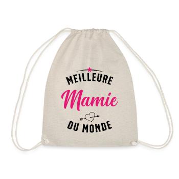 Meilleure Mamie Du Monde Humour Cadeau - Sac de sport léger - nature - Devant