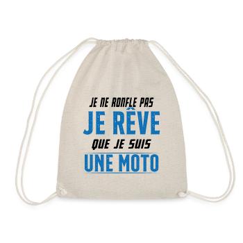 Je ne ronfle pas je rêve de moto ma passion - Sac de sport léger - nature - Devant
