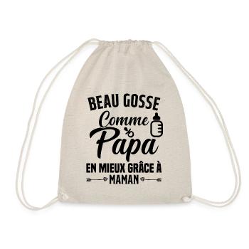 Beau Gosse Comme Papa Cadeau Maman Body Enceinte - Sac de sport léger - nature - Devant