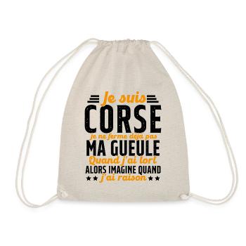 Corse je ne ferme pas ma gueule cadeau humour - Sac de sport léger - nature - Devant
