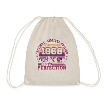 Original December 1968 54th Birthday Gift - Drawstring Bag - nature - Front