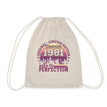 Original December 1981 41st birthday gift - Drawstring Bag - nature - Front