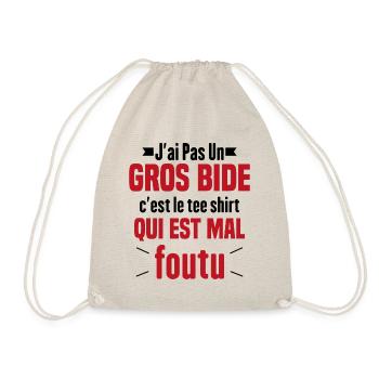 J'ai Pas Un Gros Bide Humour Cadeau - Sac de sport léger - nature - Devant