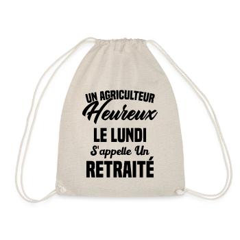 Agriculteur Heureux le lundi S'appelle un Retraité - Sac de sport léger - nature - Devant