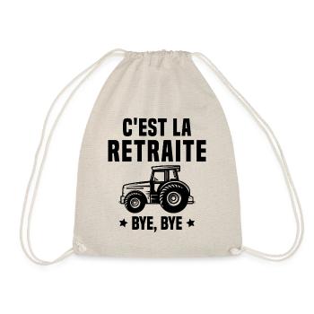 C'est la retraite Bye Bye le cadeau agriculteur - Sac de sport léger - nature - Devant