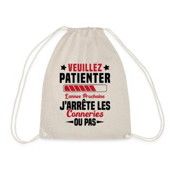 J'arrête les conneries humour - Sac de sport léger - nature - Devant