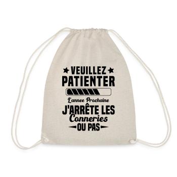J'arrête les conneries humour - Sac de sport léger - nature - Devant