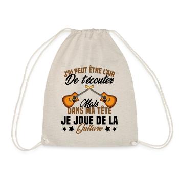 Je Joue De La Guitare Cadeau Humour Guitariste - Sac de sport léger - nature - Devant