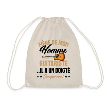 fière de mon homme guitariste - Sac de sport léger - nature - Devant