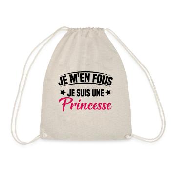 je m'en fou je suis une princesse - Sac de sport léger - nature - Devant