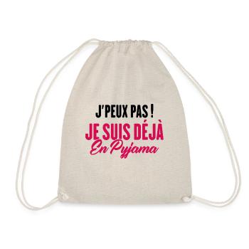 J'peux pas Je suis déjà en Pyjama - Sac de sport léger - nature - Devant