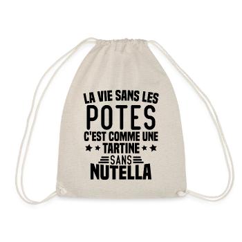 Tartine sans chocolat Humour Cadeau - Sac de sport léger - nature - Devant