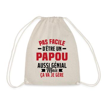 papou génial cadeau humour papou - Sac de sport léger - nature - Devant