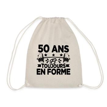 50 Ans et Toujours En Forme Gym Sport Muscu Cadeau - Sac de sport léger - nature - Devant